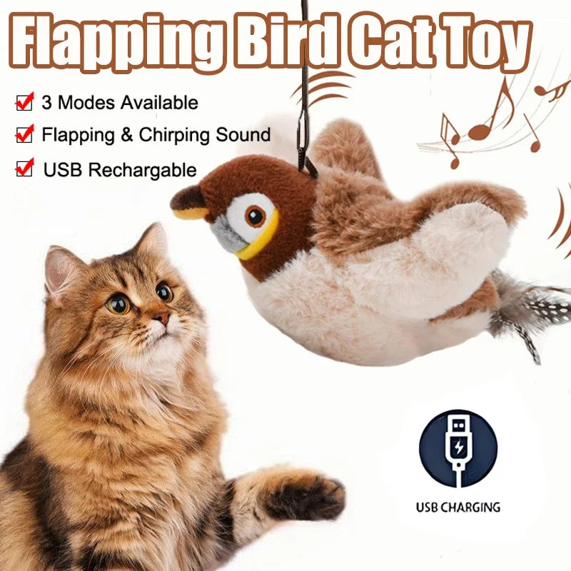 THE VIRAL KITTIE™ CHIRPING BIRD TOY