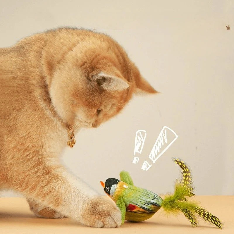 THE VIRAL KITTIE™ CHIRPING BIRD TOY